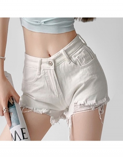 Replica  Denim Raged Hem Pure Color Short Jeans #796587 $33.29 USD for Wholesale