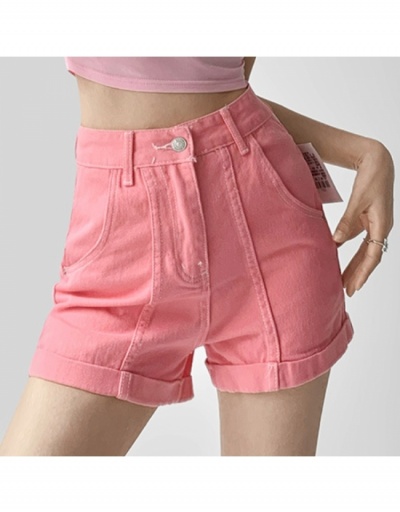 Replica  Women's Pure Color High Waist Denim Shorts #796597 $40.60 USD for Wholesale