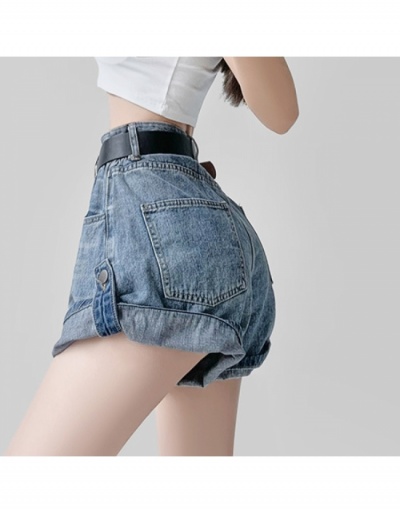 Replica  Women's Versatile High Waist Denim Shorts #796599 $53.34 USD for Wholesale