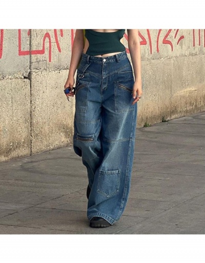 Street Ladies Low Rise Wide Leg Jean Trousers #796608 $34.63 USD, Wholesale Fashion Jeans