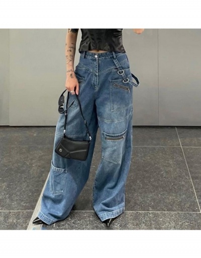 Replica Street Ladies Low Rise Wide Leg Jean Trousers #796608 $34.63 USD for Wholesale