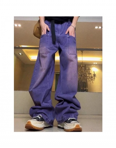 Replica  2022 New Purple High Waist Pocket Denim Pants #796609 $30.94 USD for Wholesale