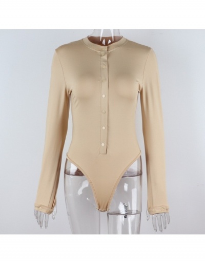 Replica Sexy Fall Slim Long Sleeve Bodysuit Long Sleeve V Neck #796613 $23.38 USD for Wholesale