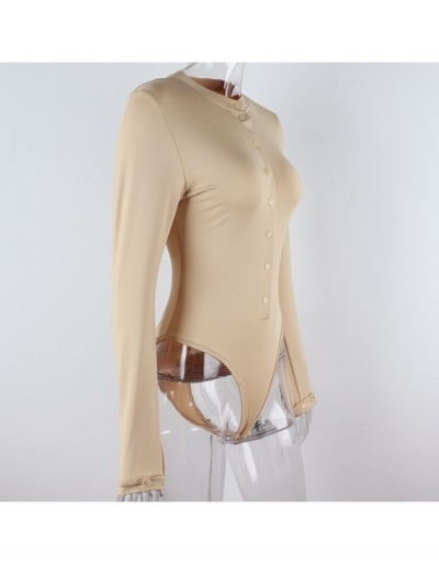 Replica Sexy Fall Slim Long Sleeve Bodysuit Long Sleeve V Neck #796613 $23.38 USD for Wholesale