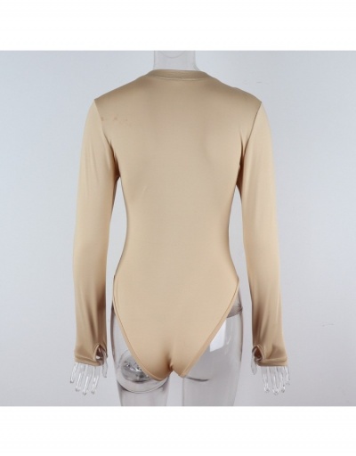 Replica Sexy Fall Slim Long Sleeve Bodysuit Long Sleeve V Neck #796613 $23.38 USD for Wholesale