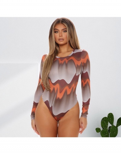  Ripple Skinny Long Sleeve Bodysuit Long Sleeve Crew Neck #796626 $19.73 USD, Wholesale Fashion Bodysuits