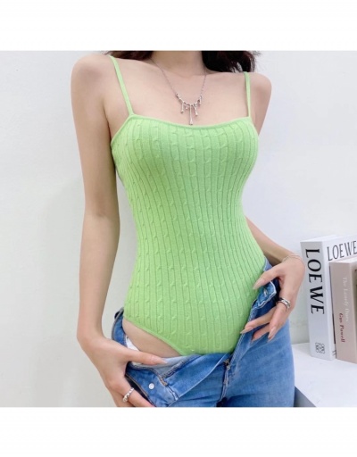  Sexy Knitting Pure Color Jumpsuit For Women Sleeveless Square Neck #796637 $30.88 USD, Wholesale Fashion Bodysuits