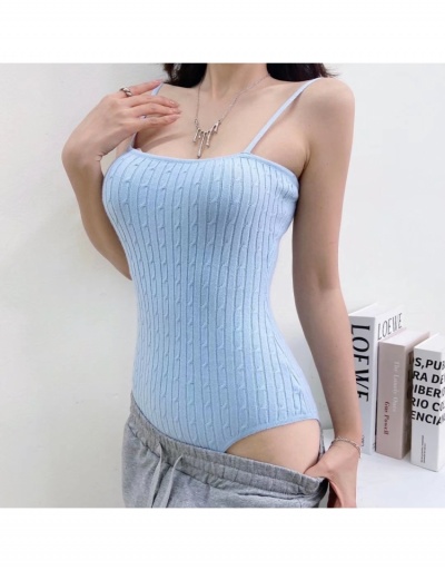 Replica  Sexy Knitting Pure Color Jumpsuit For Women Sleeveless Square Neck #796637 $30.88 USD for Wholesale