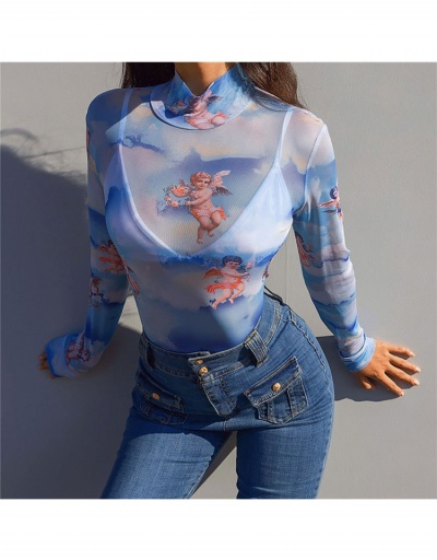  Casual See Through Long Sleeve Bodysuit Long Sleeve Turtle Neck #796647 $13.53 USD, Wholesale Fashion Bodysuits