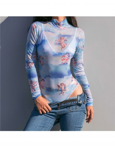 Replica  Casual See Through Long Sleeve Bodysuit Long Sleeve Turtle Neck #796647 $13.53 USD for Wholesale