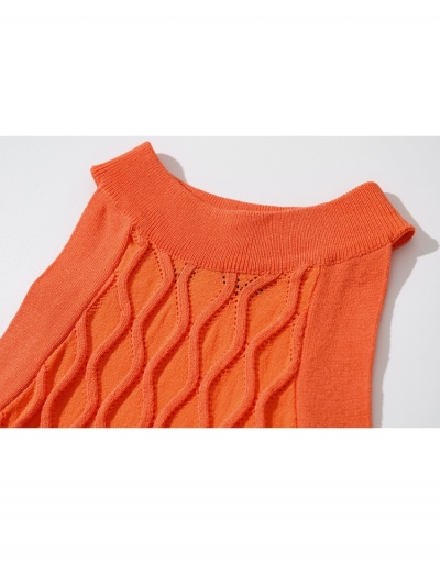 Replica  Sexy Knitted Crew Neck Sleeveless Solid Bodysuits Sleeveless Crew Neck #796670 $34.58 USD for Wholesale