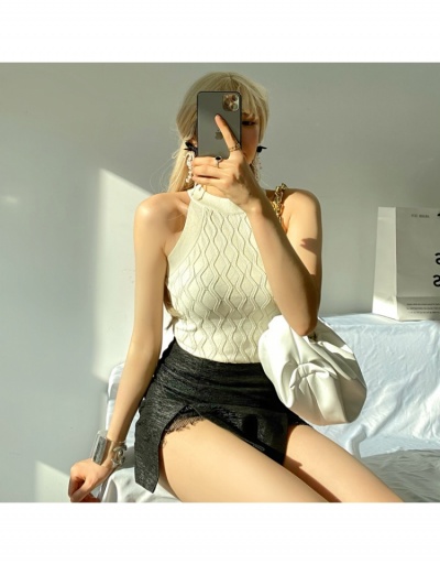 Replica  Sexy Knitted Crew Neck Sleeveless Solid Bodysuits Sleeveless Crew Neck #796670 $34.58 USD for Wholesale