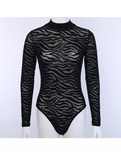 Replica Sexy Cool Black Mock Neck  Long Sleeve Bodysuits Long Sleeve Mock Neck #796675 $16.22 USD for Wholesale