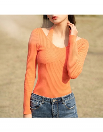 Replica  Sexy Halter Pure Color Long Sleeve Bodysuit Long Sleeve Halter #796698 $43.68 USD for Wholesale