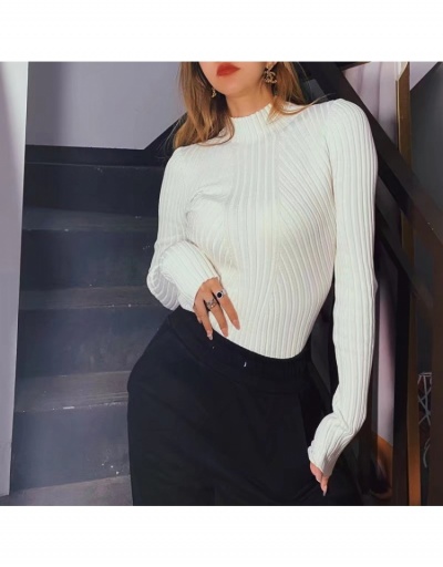 Replica Fashion Knitting High Neck Long Sleeve Bodysuit Long Sleeve Turtle Neck #796702 $37.90 USD for Wholesale