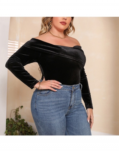 Solid Long Sleeve Off The Shoulder Bodysuit Sleeveless Boat Neck #796703 $26.99 USD, Wholesale Fashion Bodysuits