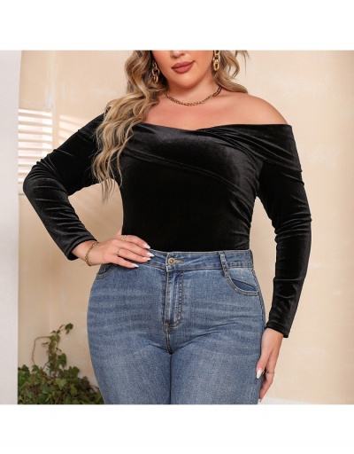 Replica Solid Long Sleeve Off The Shoulder Bodysuit Sleeveless Boat Neck #796703 $26.99 USD for Wholesale