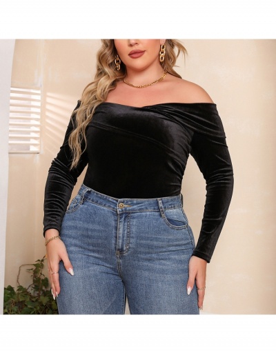 Replica Solid Long Sleeve Off The Shoulder Bodysuit Sleeveless Boat Neck #796703 $26.99 USD for Wholesale