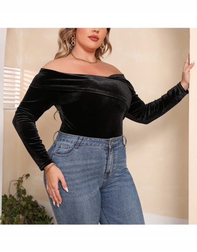 Replica Solid Long Sleeve Off The Shoulder Bodysuit Sleeveless Boat Neck #796703 $26.99 USD for Wholesale