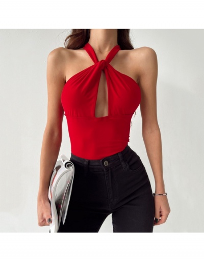 V Neck Backless Solid Sexy Women Bodysuit Sleeveless V Neck #796710 $15.60 USD, Wholesale Fashion Bodysuits