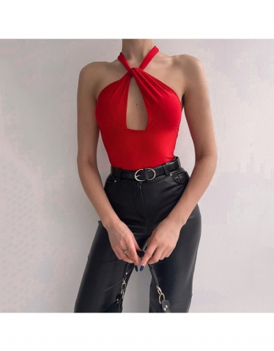 Replica V Neck Backless Solid Sexy Women Bodysuit Sleeveless V Neck #796710 $15.60 USD for Wholesale