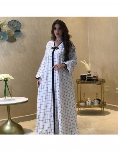 Grid Rhinestone  Long Sleeve Maxi Dresses For Women Long Sleeve V Neck #796711 $42.12 USD, Wholesale Fashion Maxi Dresses