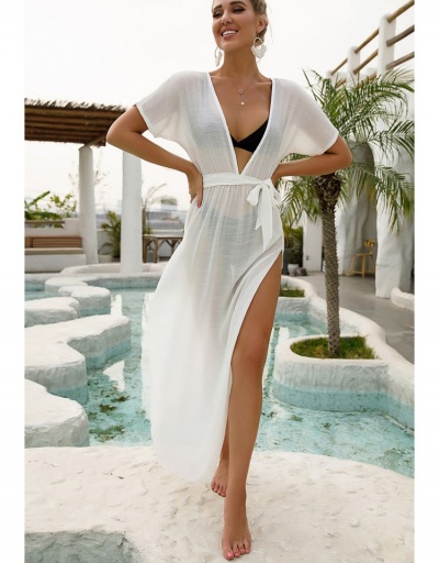  Holiday Beach Deep V Neck Backless Maxi Dress Short Sleeve V Neck #796714 $23.66 USD, Wholesale Fashion Maxi Dresses