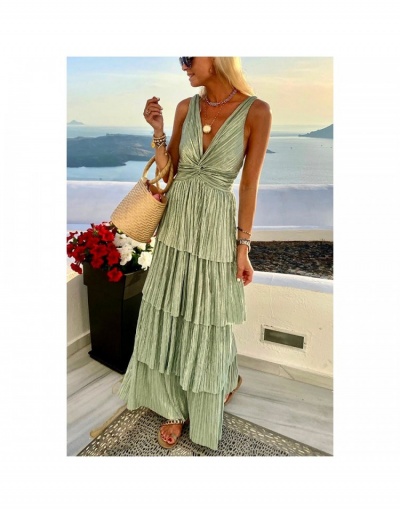  Sexy V-Neck Pure Color Women's Party Dress Sleeveless V Neck #796738 $43.09 USD, Wholesale Fashion Maxi Dresses