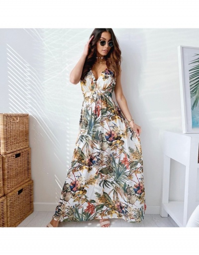  2022 Summer Printing Sleeveless Maxi Dress Sleeveless V Neck #796739 $41.15 USD, Wholesale Fashion Maxi Dresses