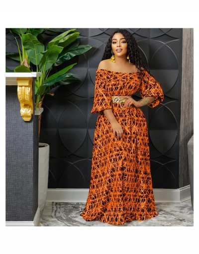 Women Printed Off The Shoulder Maxi Dress Half Sleeve Boat Neck #796753 $29.28 USD, Wholesale Fashion Maxi Dresses