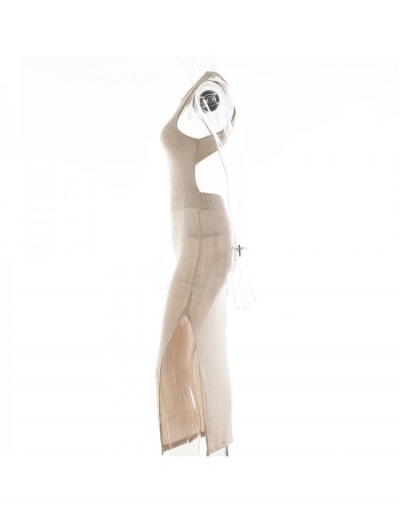 Replica  Summer Sexy Backless Sleeveless Slit Maxi Dress Sleeveless Scoop Neck #796785 $21.68 USD for Wholesale