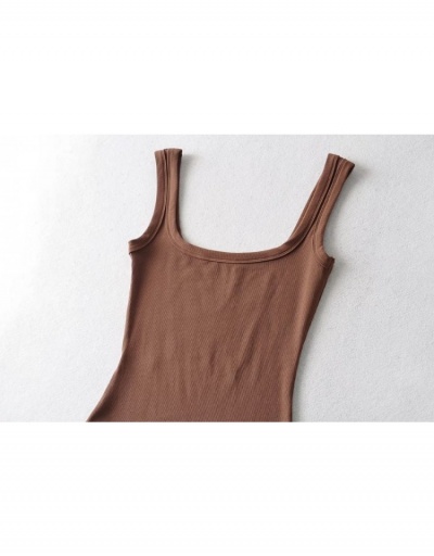 Replica Women Fashion Solid Sleeveless Bodysuits  Sleeveless Scoop Neck #796834 $24.89 USD for Wholesale