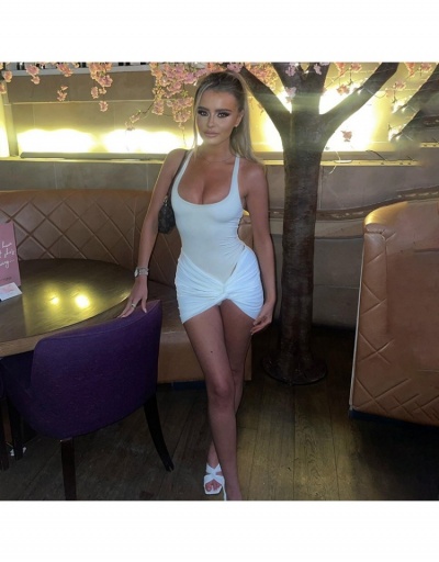 Replica Trendy White Sleeveless Bodysuits Sets For Women Sleeveless U Neck #796858 $19.88 USD for Wholesale