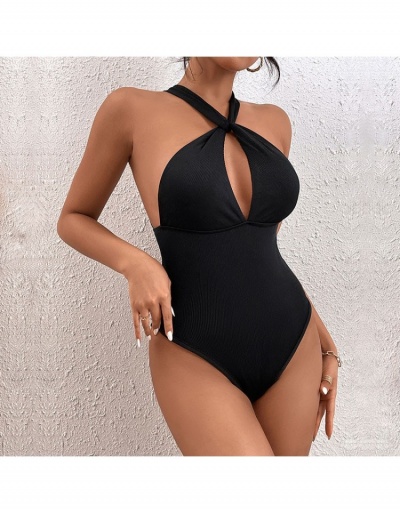 Hollow Out  Sleeveless Black Bodysuits For Women Sleeveless #796873 $18.40 USD, Wholesale Fashion Bodysuits