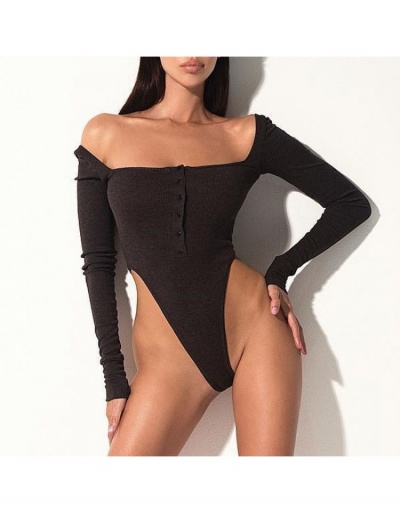 Replica New Sexy Long Sleeve Tops Bodysuits  Long Sleeve Boat Neck #796878 $19.31 USD for Wholesale