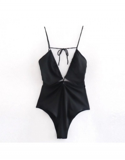 Replica Sexy Black Halter Backless Sleeveless Bodysuits Sleeveless Halter #796881 $22.82 USD for Wholesale