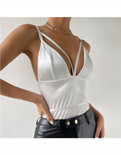 Sexy Summer Sleeveless Solid Bodysuits For Women Sleeveless V Neck #796886 $16.97 USD, Wholesale Fashion Bodysuits