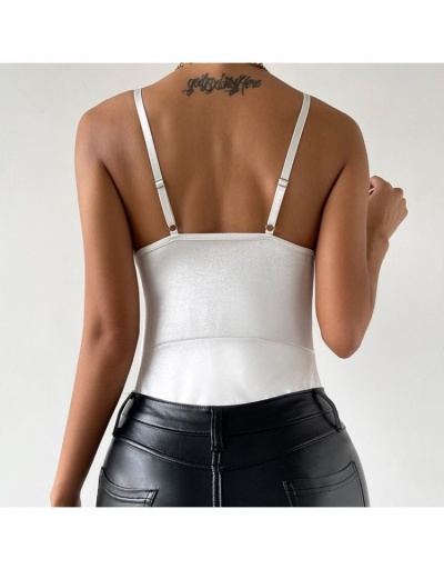 Replica Sexy Summer Sleeveless Solid Bodysuits For Women Sleeveless V Neck #796886 $16.97 USD for Wholesale