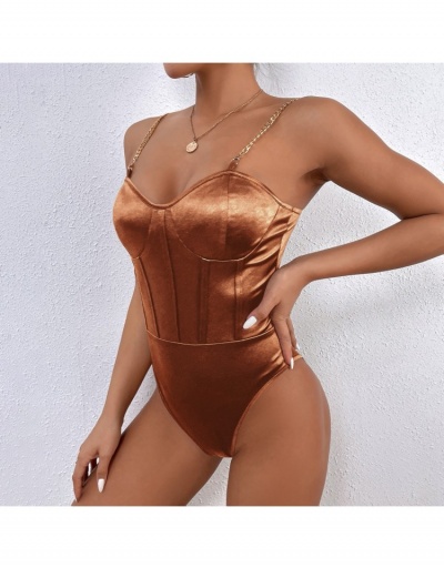 Sexy Sleeveless Pure Color Bodysuits For Women Sleeveless V Neck #796893 $20.84 USD, Wholesale Fashion Bodysuits