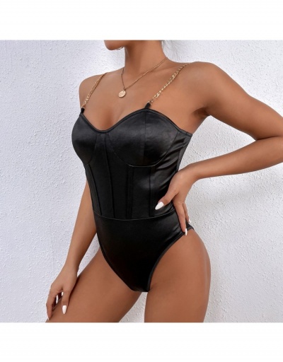 Replica Sexy Sleeveless Pure Color Bodysuits For Women Sleeveless V Neck #796893 $20.84 USD for Wholesale