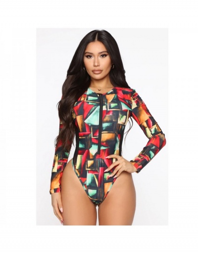 Replica  Sexy Printing Long Sleeve Bodysuit Long Sleeve #796898 $21.90 USD for Wholesale