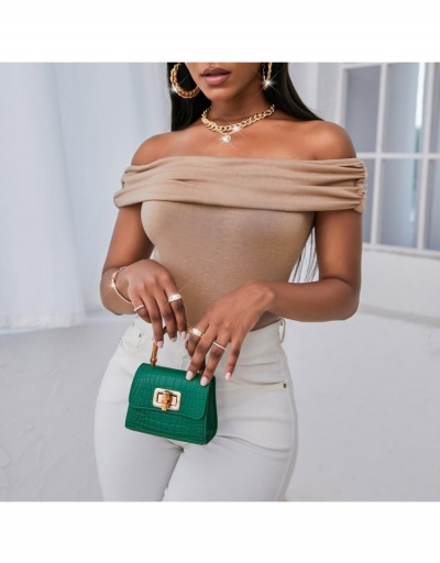 Replica Off The Shoulder Solid Bodysuits For Women Short Sleeve Boat Neck #796903 $17.61 USD for Wholesale