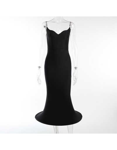 Replica Seductive Black Camisole Party Wear Dress Sleeveless V Neck #796918 $27.56 USD for Wholesale