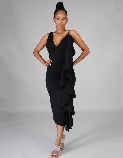 Patchwork Black Sleeveless V Neck Maxi Dress Sleeveless V Neck #796920 $29.84 USD, Wholesale Fashion Maxi Dresses