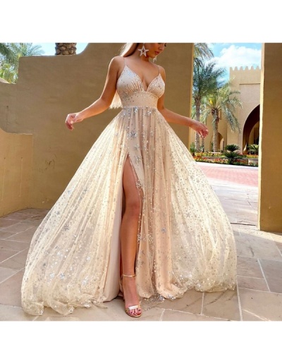 Replica Ladies White Spaghetti Straps  Evening Maxi Dress Sleeveless Sweetheart Neck #796949 $42.69 USD for Wholesale