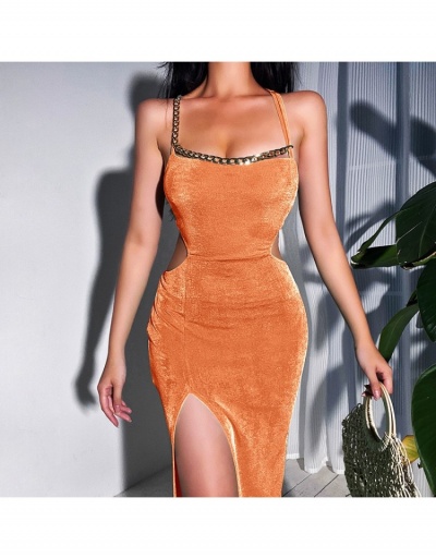 Ladies Slit Solid Cut Out Backless Sleeveless Party Dress Sleeveless Boat Neck #796973 $38.87 USD, Wholesale Fashion Maxi Dresses