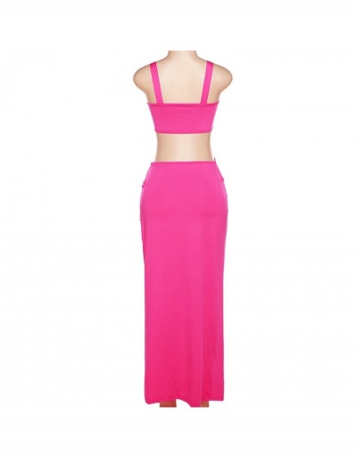 Replica  Summer Pure Color Hollowed Out Women's Temperament Dress Sleeveless V Neck #796974 $22.15 USD for Wholesale