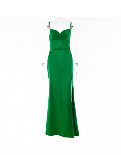 Replica  Pure Color Split Hem Dress Sleeveless Square Neck #796978 $32.16 USD for Wholesale