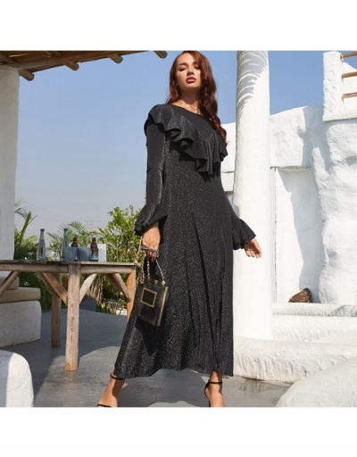  Spring Ruffled Long Sleeve Maxi Dress Long Sleeve Crew Neck #796997 $32.11 USD, Wholesale Fashion Maxi Dresses