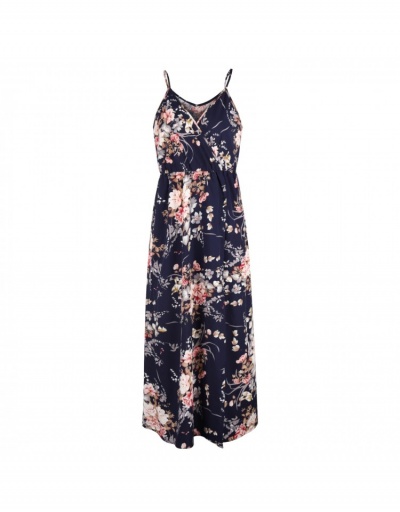 Replica  Summer Flower Printing Sleeveless Dress Sleeveless V Neck #797002 $20.49 USD for Wholesale